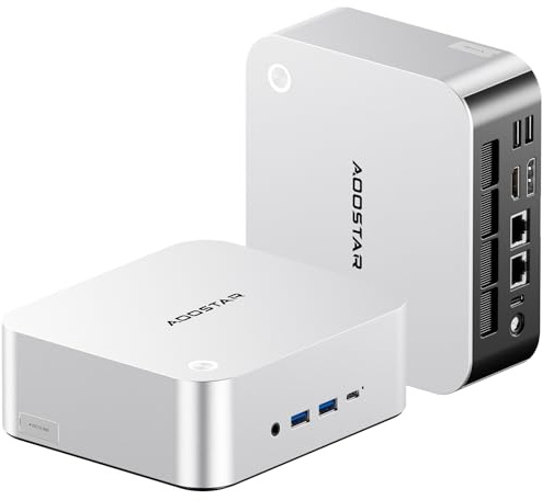 AOOSTAR MACO AMD Ryzen 9 8945HS Barebone Mini PC(8C/16T, up to 5.2GHz), Radeon 780M Graphics Mini Computer, Support Four Display, with OCuLink Dual USB4, Dual 2.5G LAN/HDMI/WIFl6, Support OpenClaw