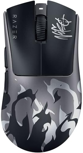 Razer DeathAdder V4 Pro NiKo Edition - Ultraleichte kabellose ergonomische E-Sport Maus - 57 g - 2,4 GHz Hyperspeed - Focus Pro 45K Sensor - bis zu 8K Hz Polling - Switches Gen-4 - PC/Mac | NiKo