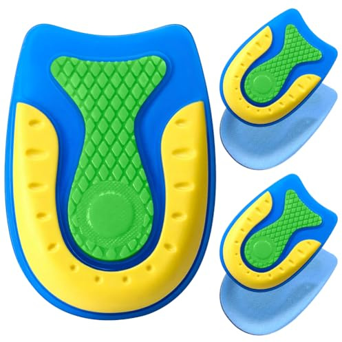 AOOHA Gel Heel Cushion Pads,2 Pair Elastic Shock Absorption Heel Cups