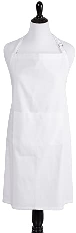 DII Everyday Basic Kitchen Collection, Plus Size Apron, White