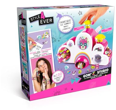 Canal Toys - Style 4Ever - Super Taller de Gomijoyas - Kit para Hacer Pulseras, Colgantes, Collares, Tobilleras, +100 Gomas de Borrar - Gom'z Studio - OFG 099