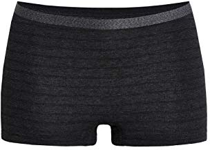 con-ta Conta Thermo Panty, bequemer Hipster mit natürlicher Baumwolle, wärmeisolierende Thermounterwäsche, Damenbekleidung, Schwarz Geringelt, Größe: 42/L