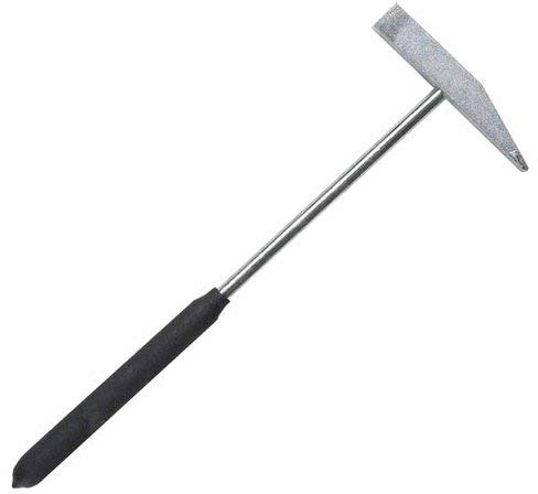 Karl Dahm Marteau plat en métal dur argenté moderne et lisse (smooth)