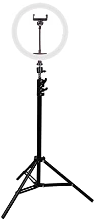 KSIX Aro de Luz Trípode 1,60M Regulable. Anillo de Luz Led para Móvil, 3 Temperaturas de Luz y 10 Intensidades de Brillo. Ring Light para TIK Tok, Fotografía, Selfie.