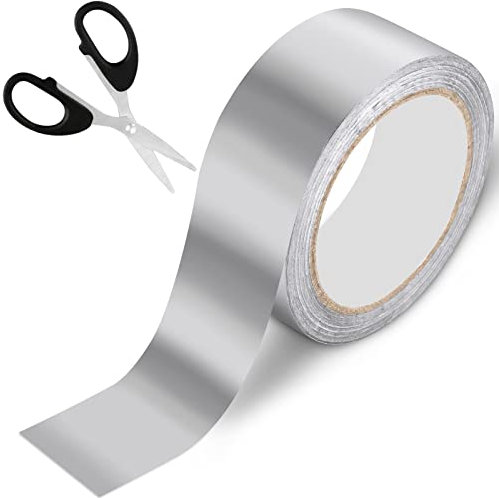 Aluminium Foil Tape - 40mm x 20m Heavy Duty, Heat Resistant, Waterproof Silver Tape for Insulating, Sealing Ducts, Kitchen Moisture Protection (1 Roll)