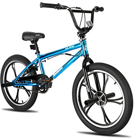 HH HILAND 20 Inch 3 5 Spoke Kids BMX Bike for Boys Girls Ages 5-12, 360 Degree Rotor Freestyle, 4 Pegs Single Speed Kid’s BMX Bicycle, Multiple Colors