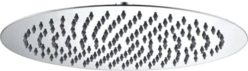 IMEX - Rociador para ducha redondo acero inoxidable S316 - Apto para exterior/interior - alcachofa para ducha extraplano Ø 20 cm - RDN001/AC