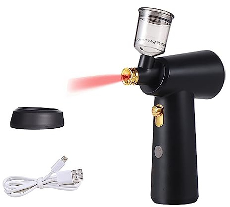 Cordless Spray Tan Machine - Portable HVLP Airbrush with Brushless Motor for Self Tanning, Sunless Spraying at Home, Beach (Black)