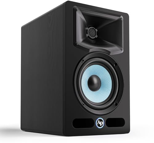 Audiopipe 6 Single Professional Full Range Studio Monitor Speaker (ASM-65X) for Recording Studios, Speakers for Record Player, Built-in DSP (Sold Individually)