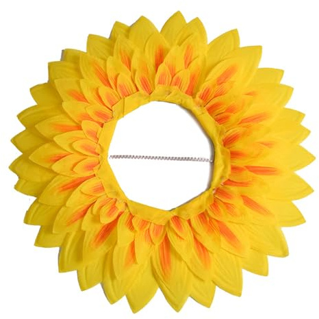 NIHENHAO Chapeau de scène pour adulte, chapeau de tournesol pour enfants, joli chapeau photo, festival, célébration, événement sportif, couvre-chef - 58 cm pour adulte
