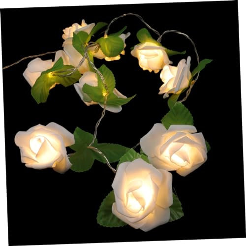 KOMBIUDA Lichterkette Für Rosen Deko Emulierte Rosen Led Lichterketten Hochzeitsfeier Und Valentinstag Party Dekoration