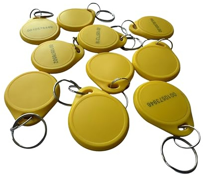 YARONGTECH RFID-nyckelbricka med dubbla frekvenser 125 Khz EM4100 och 13,56 Mhz RFID 1K chipkedja (paket med 10)