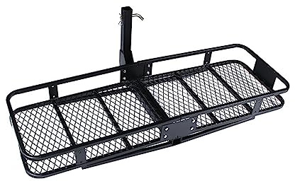 Portaequipajes plegable de malla de acero de 150 cm con enganche para equipaje, barra de remolque para techo de coche, 226 kg