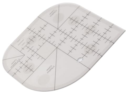 Generic Regla de Corte de Esquina Curvada, Marca Negra, Regla de Corte de Esquina de Costura DIY, Acrílico, Fácil de Encuadernar para Manteles Individuales (Dorado)