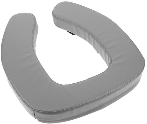 LOORGVEL Almohadilla Elevadora de Asiento de Inodoro Acolchada Gris – Cojín Antideslizante para Baño, Elevador Cómodo y para Personas Mayores, Soporte Doméstico y Portátil para Wc