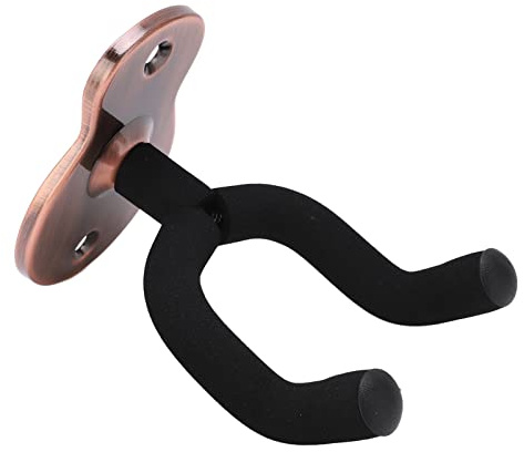 Eminchu Guitar Wall Mount Hanger Metal Platssparande Universal för Akustisk Basgitarr Vardagsrum Studio Office Metal (Rose guld)
