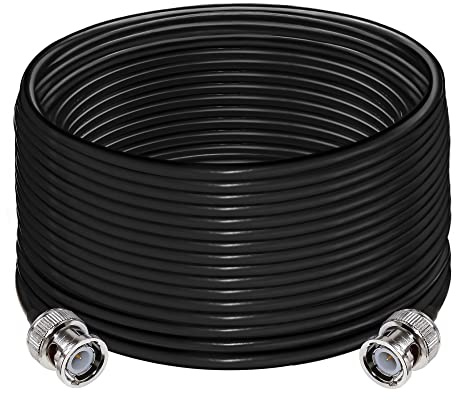BNC Cavo coassiale RG58 TUOLNK maschio a jumper Low Loss 50 Ohm CB cavo coassiale 15 m Antenna WLAN per radio walkie talkie nero cavo BNC 49.2FT
