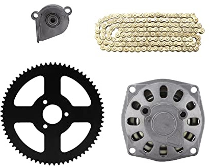 Piñón de Cadena Trasero 25H Cadena, 6T Embrague Tambor Caja de Cambios 68T Piñón de Cadena Trasero 25H Cadena para 2 Tiempos Minimoto Pocket Bike Quad ATV