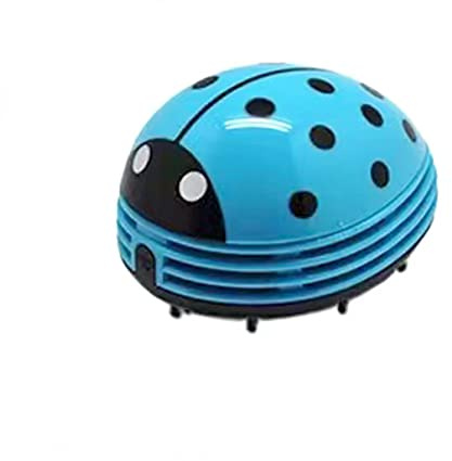 Art&Beauty Blue Beetle Shaped Portable Corner Desk Table Top Vacuum Cleaner Mini Cute Vacuum Cleaner Dust Sweeper(Blue Color)