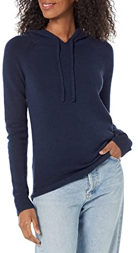 Amazon Essentials Women's Soft Touch Hooded Pullover Jumper, Navy, XL