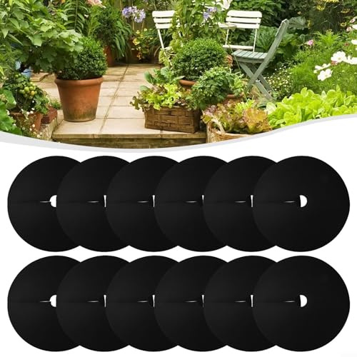 YUANGANG Lot de 12 disques de paillage pour arbre - Pour jardin, ferme - Protection des racines - 52 cm, U5FHWXU8VCS8545M8SS35JT