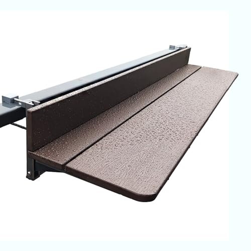 Table De Balcon Suspendue, Table De Balcon Rabattable, Table Jardin Exterieur, Table Balustrade Terrasse, Table De Service Pliable, Réglable En Hauteur Table Pliante De Balcon(37x80cm/14.6x31.5in)