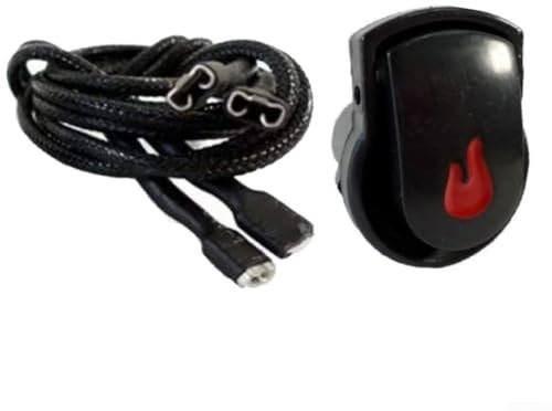 Interruttore di accensione per barbecue centrale fai da te, compatibile con modelli ForChar Broil Patio Bistro Tru-Infrarossi, pulsante di ricambio facile da installare con fili da 43,2 cm per