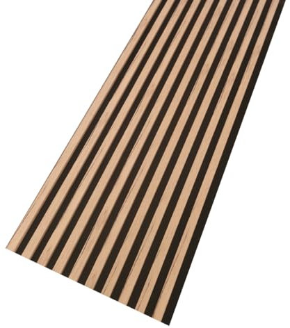 MEBANO. Akustikpaneele Holz 240 x 53 cm, Farbe: Eiche Sanremo Leicht Wandpaneele, Holzpaneele Wand, Moderne Lamellenwand auf Filz, MDF Wandverkleidung