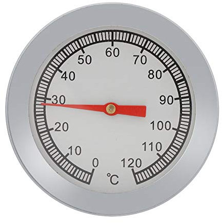 Termometro da forno 0 – 120 °C, in acciaio inox 304, termometro per friggere con sonda, termometro da forno da cucina con grande termometro per affumicatore e barbecue