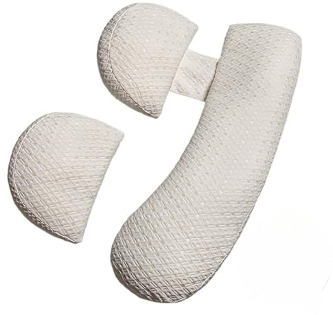 AILISK Himama HIBUMP Cuscino gravidanza 3 pezzi - Supporto ergonomico per pancia schiena e gambe(bianco)