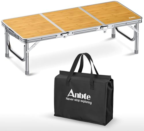Expanderat campingbord, fällbord av aluminium 87 x 40 x 26,2 cm (L x B x H) picknickbord 3-vägs bärbart trädgårdsbord, bagagebord, grillbord för camping, fest, strand (silver)