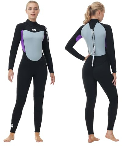 Owntop 2.5mm Neoprene Thermal Wetsuit for Men & Women | UV50+ Sun Protection | Ultra-Stretchy Warm | Adult Wet Suit | Diving Surfing