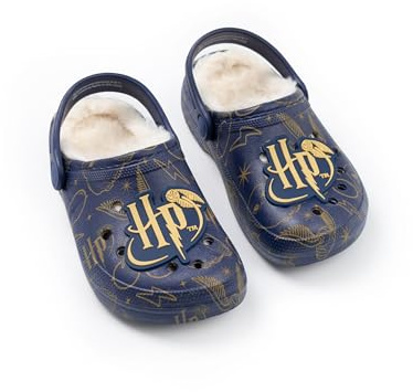 Harry Potter Zuecos para niña con Forro de Piel y Logo Azul Marino | Forro Suave para Mayor Comodidad | Ropa Informal para la Escuela y el Ocio | Calzado con temática de películas