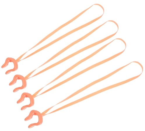 MAGICLULU 4 pièces Pince-Nez Natation Résistant avec Corde Lot de Clips Nez Portables Antidérapants pour Nageurs Professionnels et Débutants Confortables et Faciles à Transporter