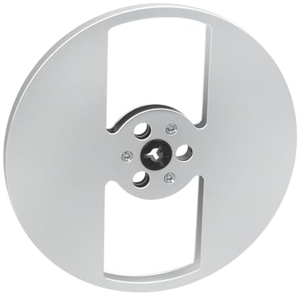 Vdaxvme Bobina vuota in lega di alluminio da 1/4 7 per strumenti a nastro audio a 2 fori per sounddeck aperto in lega di alluminio