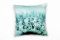 Paul Sinus Art Blumen, Pusteblume, Wassertropfen, türkis Deko Kissen 40x40cm für Couch Sofa Lounge Zierkissen - Dekoration zum Wohlfühlen