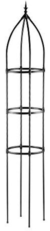 Garden Gear Metal Obelisk, 1.7m or 2.2m Tall, Steel Garden Flower Cage Support, Climbing Plants, Clematis, Roses & Vegetables (2.2m Obelisk)