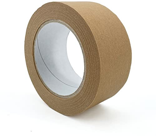 IMBALLAGGI 2000 - Nastro Carta Riciclata, 6 Pezzi 5cm x 50mt, Nastro Adesivo Pacchi per Scatole, Scatoloni e Cartoni, Trasloco e Spedizioni - Nastro Imballaggio Carta Ecologico, Resistente e Durevole