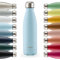 Blumtal® Borraccia Termica Charles - 500 ml in Acciaio Inox Senza BPA - Bottiglia a Doppia Parete a Prova di Perdite - Azzurro
