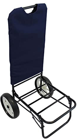 Idralite Carrello pieghevole in metallo e tessuto blu multiuso per trasporto rimorchio accessori spiaggia giardino supermercato portata di 30kg mod. Sirio