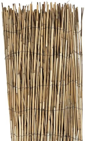 Arella Bamboo da Esterno Copri Ringhiera Recinzione Bambù Naturale Giardino Frangivista Ornamentale Balcone Misura 1,5x3 metri