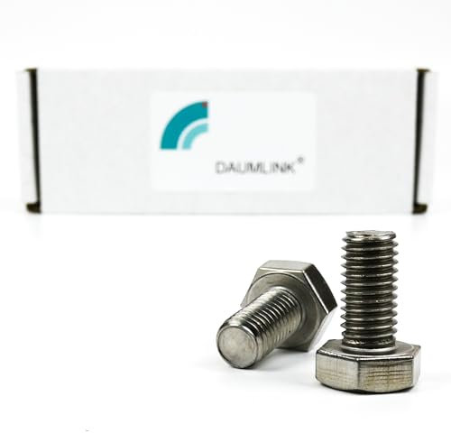 DAUMLINK® Sechskantschraube DIN 933, Material Edelstahl V2A (25 Stück) (DIN 933/ISO4017 sim. UNI 5739) eigenen sich für Deine Projekte zum Verbinden von Kunststoff-, Holz- und Metallteilen (M10X20)