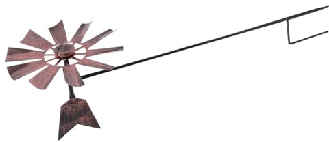 TOGEVAL Adornos De Molino De Viento De Metal Molino Giratorio para Jardín Insertado El Suelo Decorativo De Viento De Hierro Adorno De Jardín