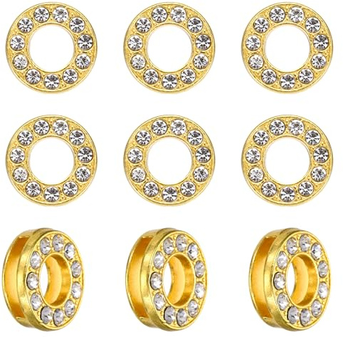 PATIKIL Strass bokstavsberlock, 30 st 10 mm glidarmband hängen kristall bokstav O berlock hängen alfabet A-Z för gör-det-själv smyckestillverkning halsband armband, guldton, 14mm, legering, Strass