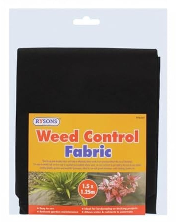 Weed Control Fabric Woven Polypropylene Membrane Weed Barrier Sheet Heavy Duty Landscape Multipurpose Weed Matting Ground Cover Ideal For Garden Agriculture Pathway Landscaping Project 1.5x1.25M (1Pc)