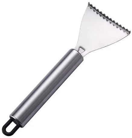 Zasjon Squamatore Pesce in Acciaio Inox, 3 Pezzi Squama Pesce Raschietto con Pinzette di Pesce, Professionale Remover per Pesci per Rimuove Rapidamente Le Squame dei Pesci