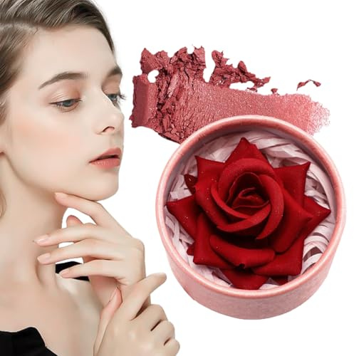 3 D Flower Blush - 10g Cheek Rouge Powder, Rose Petal Blusher, Cheek Color with A Natural Glow | Lightweight Buildable Makeup for Women Girls Daily Use Parties and Special Occasions
