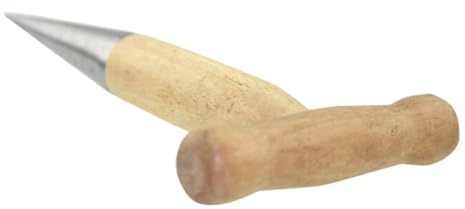 ROMISBABA Plantador de Bulbos Manual de Acero Inoxidable con Mango de Madera Cómodo Herramienta de Jardinería para Plantar y Trasplantar Suministros de Jardinería Prácticos y Duraderos