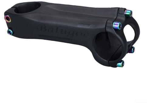 Gdfnmogo Potencia de fibra de carbono para bicicleta T800 Full Carbon 31.8mm 6/17 Grados Elevador de bicicleta de carretera MTB Extensión de manillar ligero Componente de carreras (6 grados 80 mm)