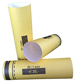 2100 x Münzhülsen für 25 x 1,00 € (gelb)